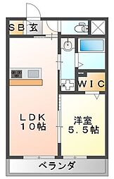 メゾンモリエ3 1LDKの間取図画像