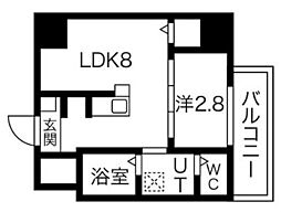 エヌエムキャトフヴァンユイット 1LDKの間取図画像