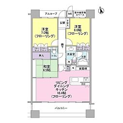 ネバーランド立花駅前 3LDKの間取図画像
