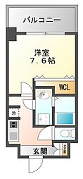 エクセルコート昭和通ブライトプレイス 1Kの間取図画像