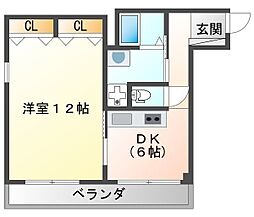 グランドシティ西宮1 1DKの間取図画像