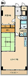 ローヤルシャトー立花 2LDKの間取図画像