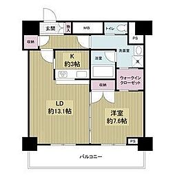 BelleFace尼崎 1LDKの間取図画像