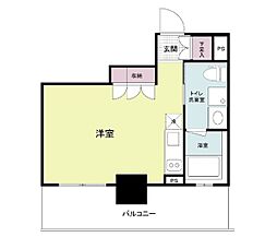 BelleFace尼崎 ワンルームの間取図画像