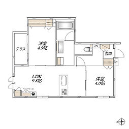 Maison Verite 武庫之荘 2LDKの間取図画像