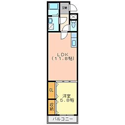 フジパレス尼崎宮内町イースト 1LDKの間取図画像