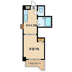 ジュネス南塚口 1DKの間取図画像