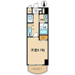 リエス尼崎東 1Kの間取図画像