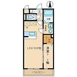 グラント塚口 1LDKの間取図画像