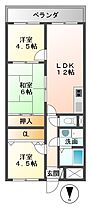 イマキタハイツ59 406 ｜ 兵庫県尼崎市額田町（賃貸マンション3LDK・4階・60.00㎡） その2