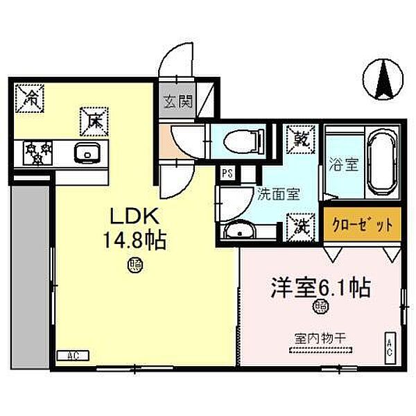 プラザ　シャルム 103｜兵庫県尼崎市武庫之荘本町３丁目(賃貸アパート1LDK・1階・48.37㎡)の写真 その2