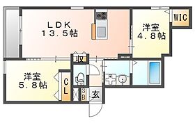 参番館 202 ｜ 兵庫県尼崎市塚口本町２丁目10-31（賃貸マンション2LDK・2階・57.31㎡） その2