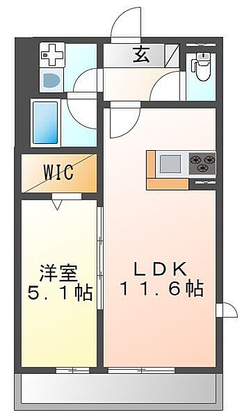 リーブル 105｜兵庫県尼崎市田能１丁目(賃貸アパート1LDK・1階・40.19㎡)の写真 その2