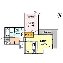 ヴィクトワール　庄 201 ｜ 兵庫県西宮市上甲子園４丁目（賃貸アパート1LDK・2階・42.47㎡） その2