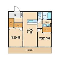 シャーメゾン浜田  ｜ 兵庫県尼崎市浜田町５丁目（賃貸アパート2LDK・1階・60.01㎡） その2