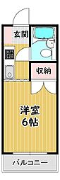 ピュアシティ清瀬 1Kの間取図画像