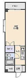 101セントラルビル 1Kの間取図画像
