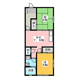 ジョイハイムS 2DKの間取図画像