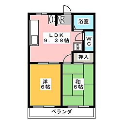 宮武ビル 2LDKの間取図画像