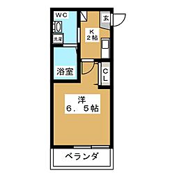 fiore 1Kの間取図画像