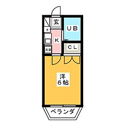 MaisondeMonet 1Kの間取図画像