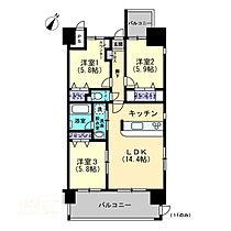 永田祝谷ビル 1301 ｜ 愛媛県松山市祝谷6丁目（賃貸マンション3LDK・13階・70.59㎡） その2