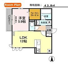 Asakawa1 201 ｜ 愛媛県松山市西石井1丁目（賃貸アパート1LDK・2階・43.80㎡） その2