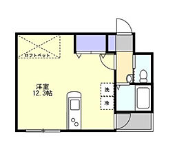 アルト生石 ワンルームの間取図画像