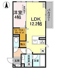 シャルル マリカ 1LDKの間取図画像
