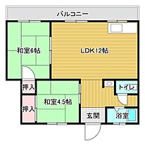 小林ハイツ 2 ｜ 和歌山県御坊市薗（賃貸アパート2LDK・2階・42.75㎡） その2