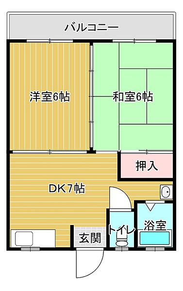 岩内マンション 23｜和歌山県御坊市岩内(賃貸アパート2DK・2階・39.60㎡)の写真 その2