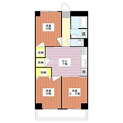 秀和清澄レジデンス 3DKの間取図画像