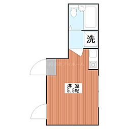 ロータスガーデン大島 ワンルームの間取図画像