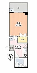 コーポ・ヤマナカ 1Kの間取図画像