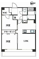 シュロス錦糸町 2LDKの間取図画像