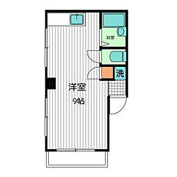 ヨコデンビル ワンルームの間取図画像