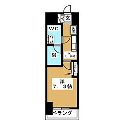 プラウドフラット鶴見1 1Kの間取図画像