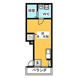 COMFORT鶴見 ワンルームの間取図画像