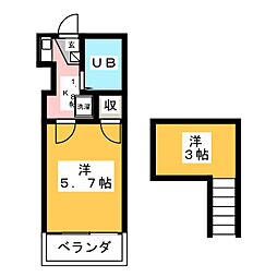 アーバンコート辻堂 1階1Kの間取り