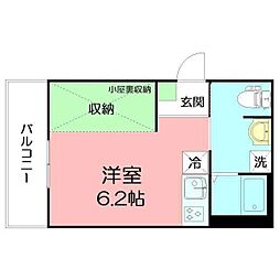 サザンクロス本鵠沼 2階ワンルームの間取り