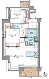藤沢市弥勒寺1丁目マンション 2LDKの間取図画像