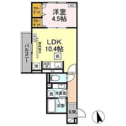 カルニュ 1LDKの間取図画像