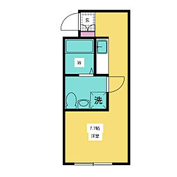 BACE弘明寺 3階ワンルームの間取り