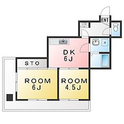 HumanResidence2 2DKの間取図画像