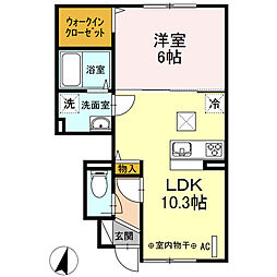 BLESS港南台 1LDKの間取図画像