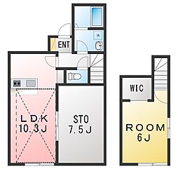 マルベリー3 1LDKの間取図画像