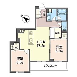 ArtemM 2LDKの間取図画像