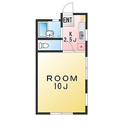 メゾンカルム 1Kの間取図画像