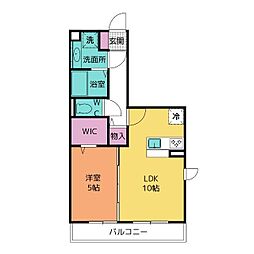 TD西ノ前 1LDKの間取図画像
