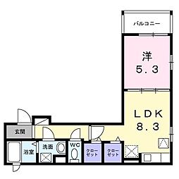 ScimiaLuce 1LDKの間取図画像